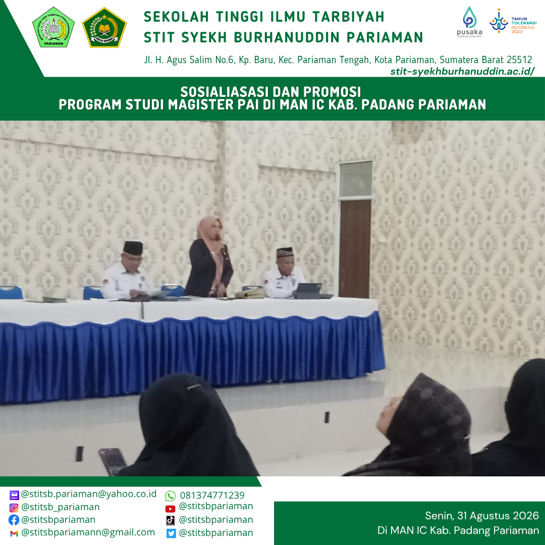 STIT Syekh Burhanuddin Pariaman Sosialisasikan dan Promosikan Program Studi Magister PAI di MAN IC Padang Pariaman